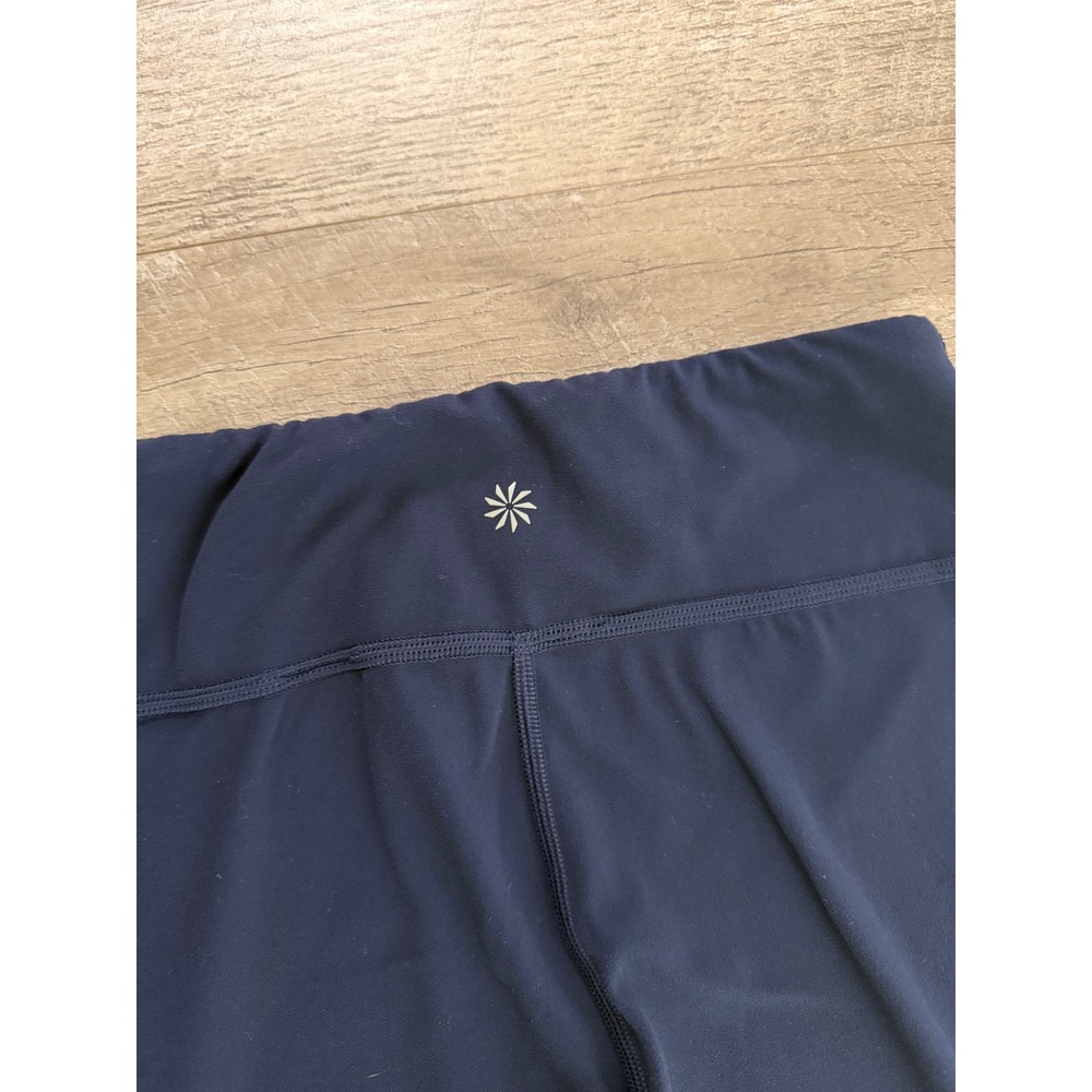 Athleta Girl High Rise Chit Chat Flare Pants Navy Blue Kids Size L 12 Leggings - Picture 7 of 8